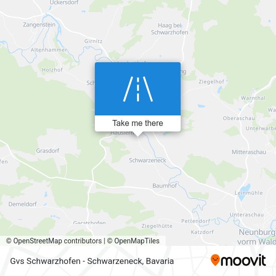 Gvs Schwarzhofen - Schwarzeneck map