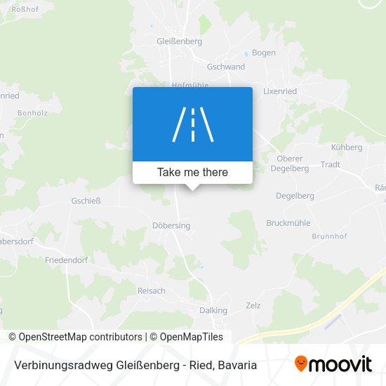 Verbinungsradweg Gleißenberg - Ried map