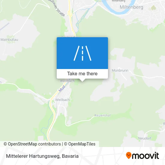 Карта Mittelerer Hartungsweg