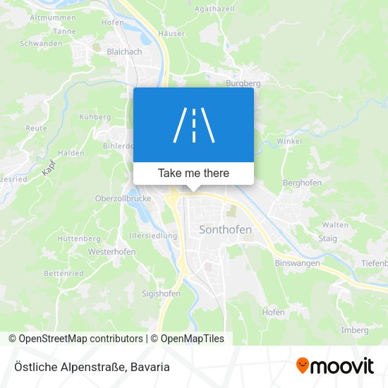 Östliche Alpenstraße map
