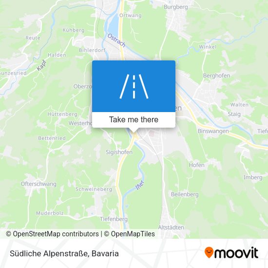 Südliche Alpenstraße map