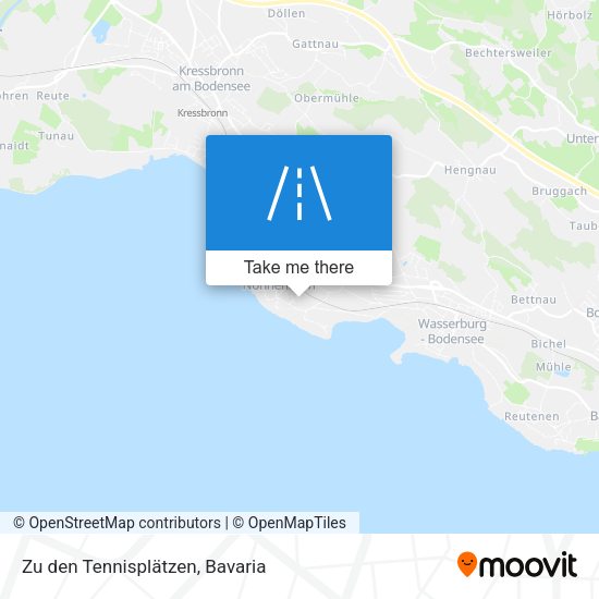 Zu den Tennisplätzen map