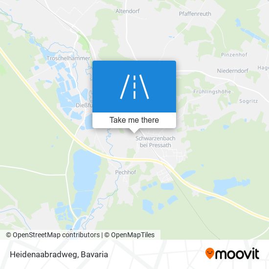 Heidenaabradweg map