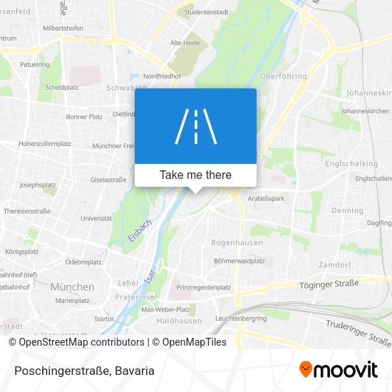 Карта Poschingerstraße