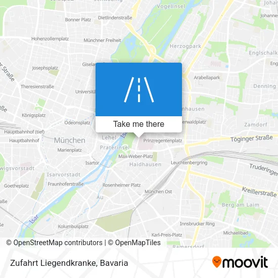 Карта Zufahrt Liegendkranke