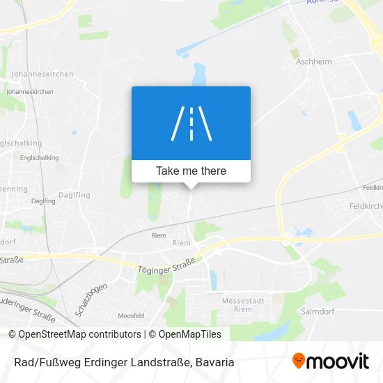 Карта Rad/Fußweg Erdinger Landstraße