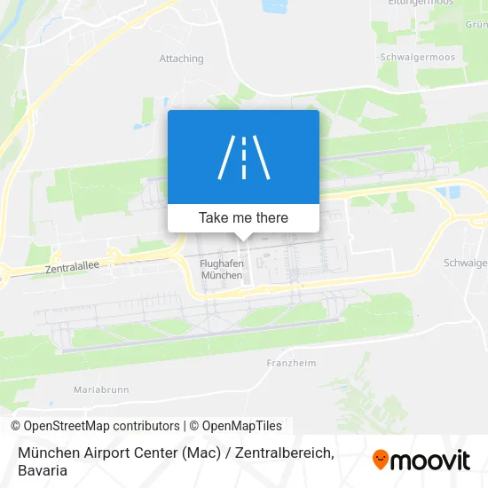 Карта München Airport Center (Mac) / Zentralbereich