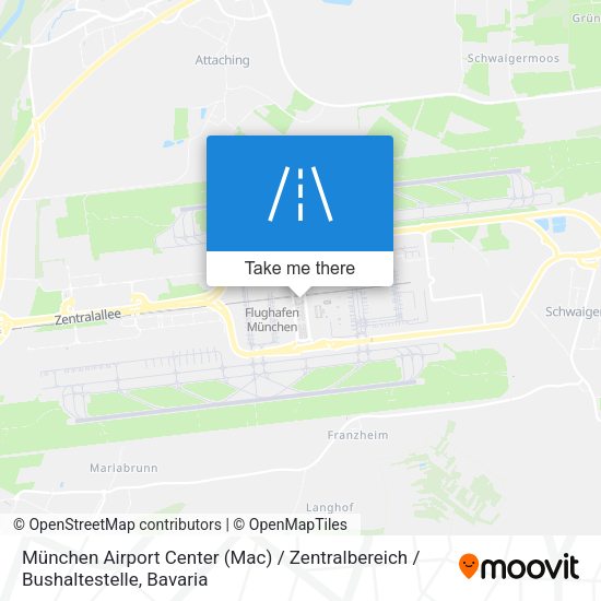 München Airport Center (Mac) / Zentralbereich / Bushaltestelle map