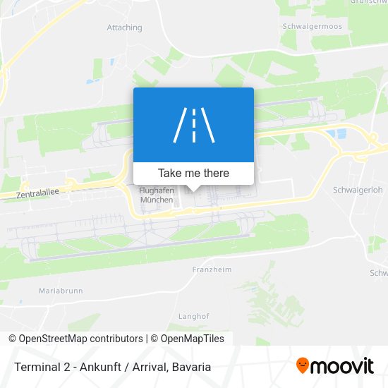 Terminal 2 - Ankunft / Arrival map