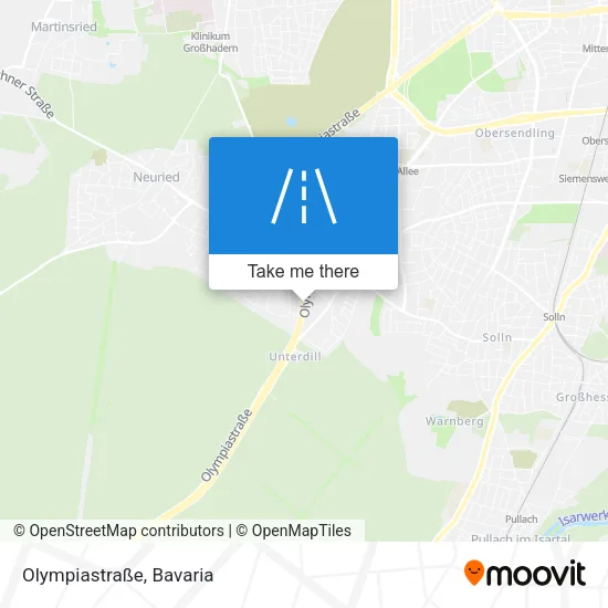 Карта Olympiastraße
