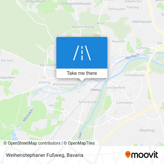 Weihenstephaner Fußweg map