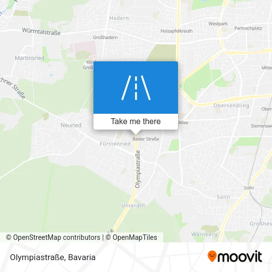 Карта Olympiastraße