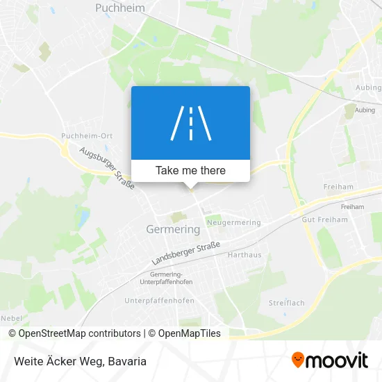 Weite Äcker Weg map