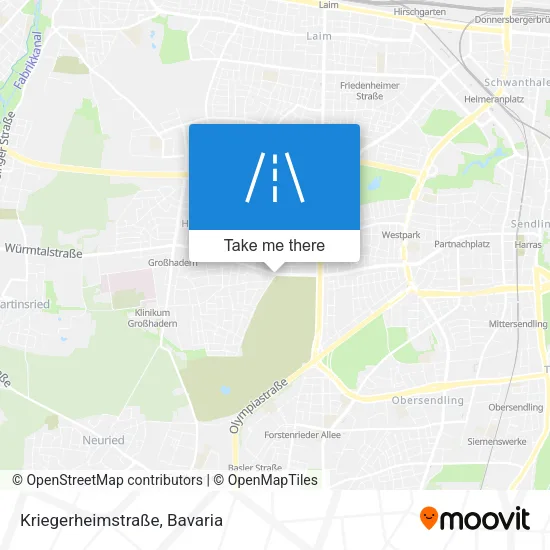 Карта Kriegerheimstraße