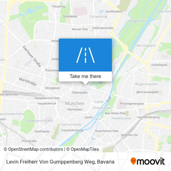 Карта Levin Freiherr Von Gumppenberg Weg
