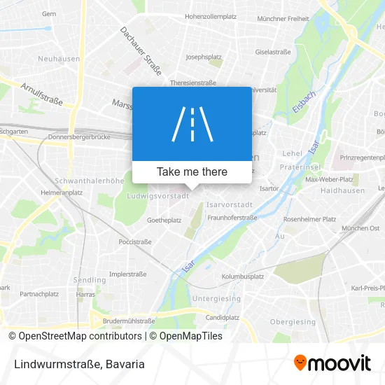 Карта Lindwurmstraße