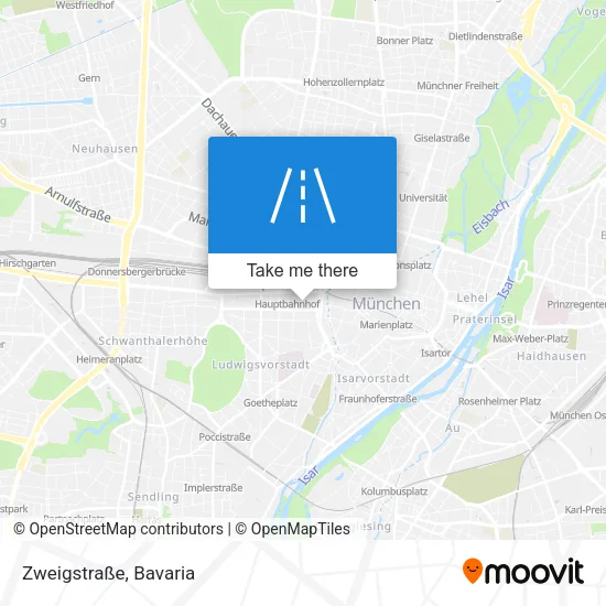 Карта Zweigstraße