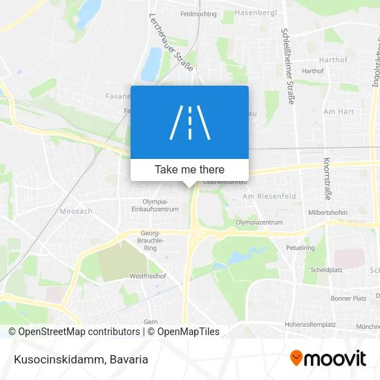 Карта Kusocinskidamm