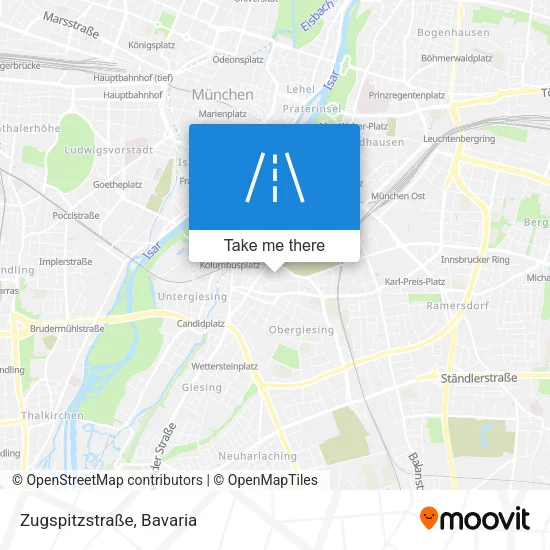 Карта Zugspitzstraße