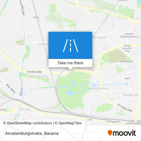 Карта Amalienburgstraße