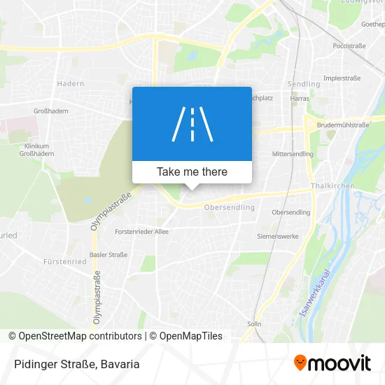 Карта Pidinger Straße