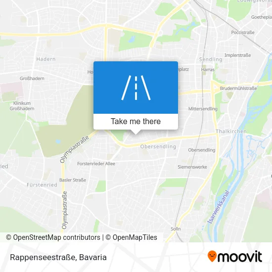 Карта Rappenseestraße