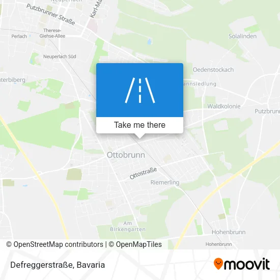 Карта Defreggerstraße