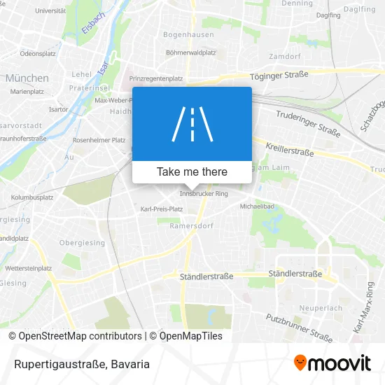 Карта Rupertigaustraße