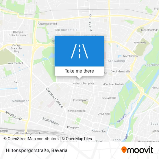 Hiltenspergerstraße map