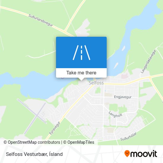 Selfoss Vesturbær map
