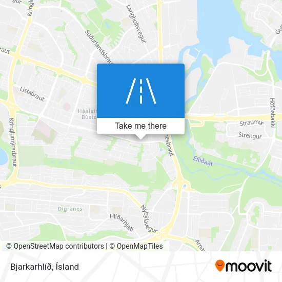Bjarkarhlíð map