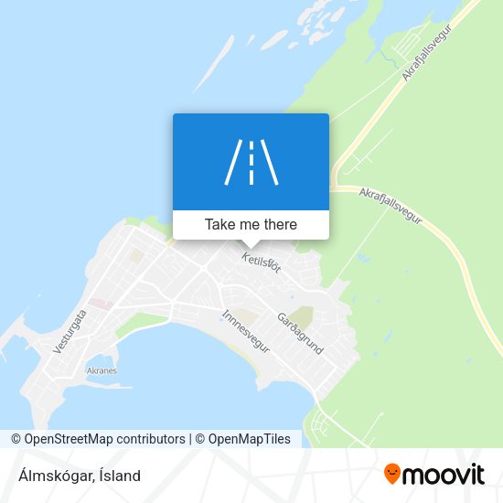 Álmskógar map