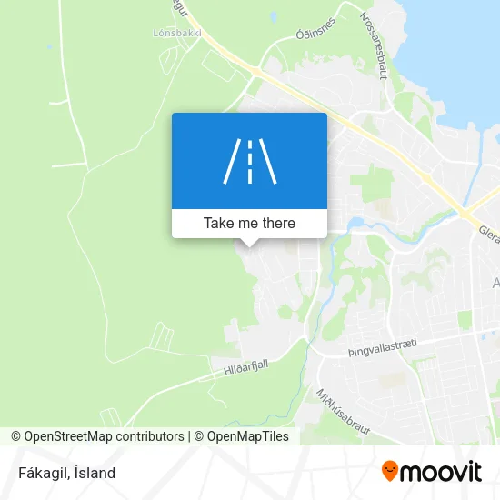 Fákagil map