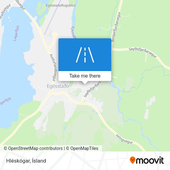 Hléskógar map
