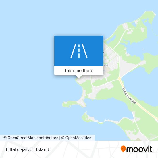 Litlabæjarvör map