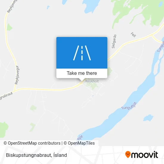 Biskupstungnabraut map