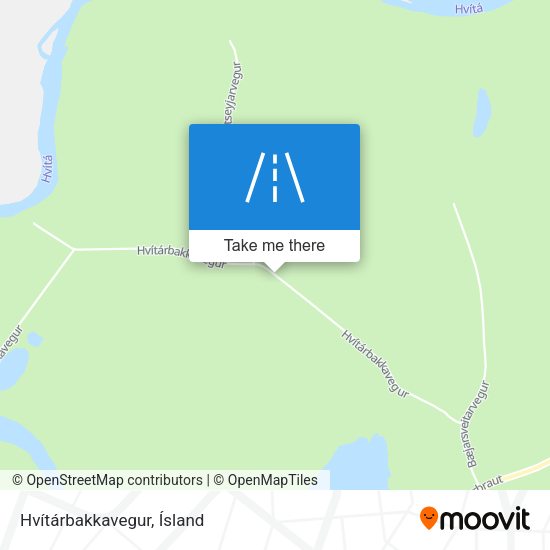 Hvítárbakkavegur map
