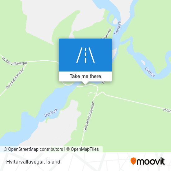 Hvítárvallavegur map