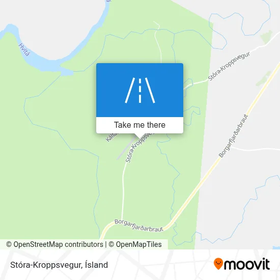 Stóra-Kroppsvegur map