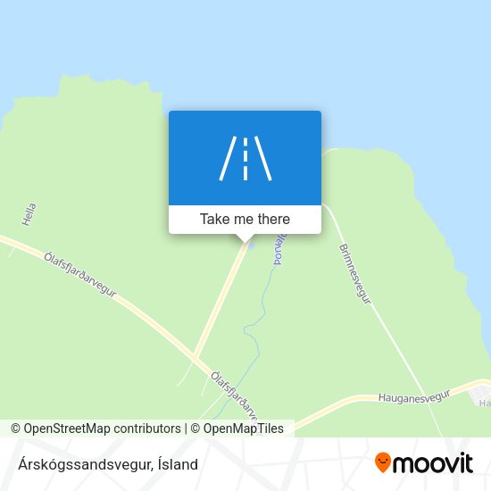 Árskógssandsvegur map