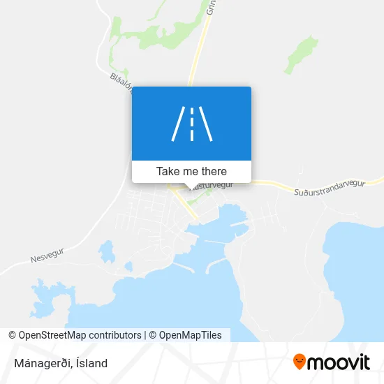 Mánagerði map