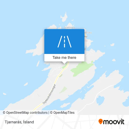 Tjarnarás map