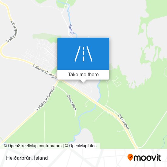 Heiðarbrún map