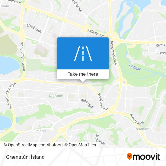Grænatún map