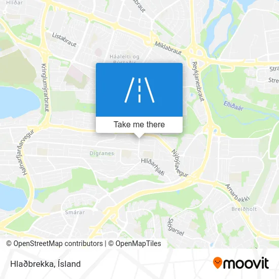 Hlaðbrekka map