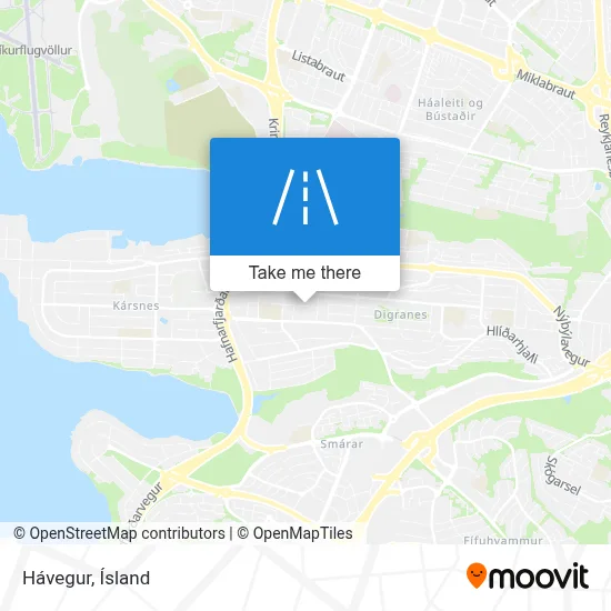Hávegur map