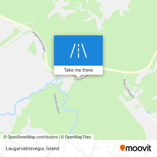 Laugarvatnsvegur map