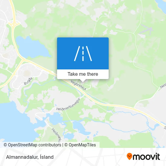 Almannadalur map