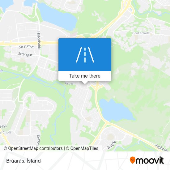 Brúarás map