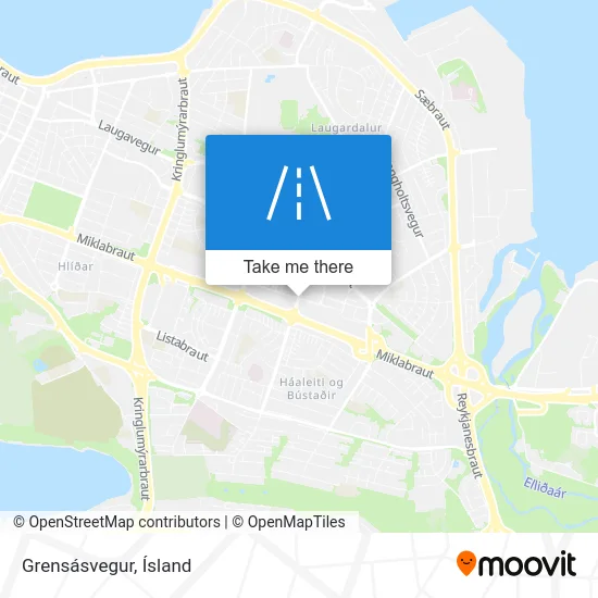 Grensásvegur map